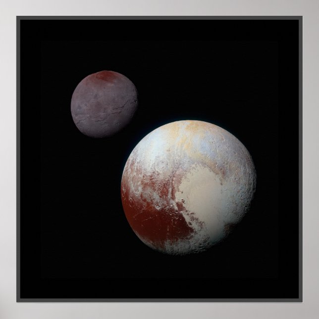 Pluto und Charon Poster (Vorne)