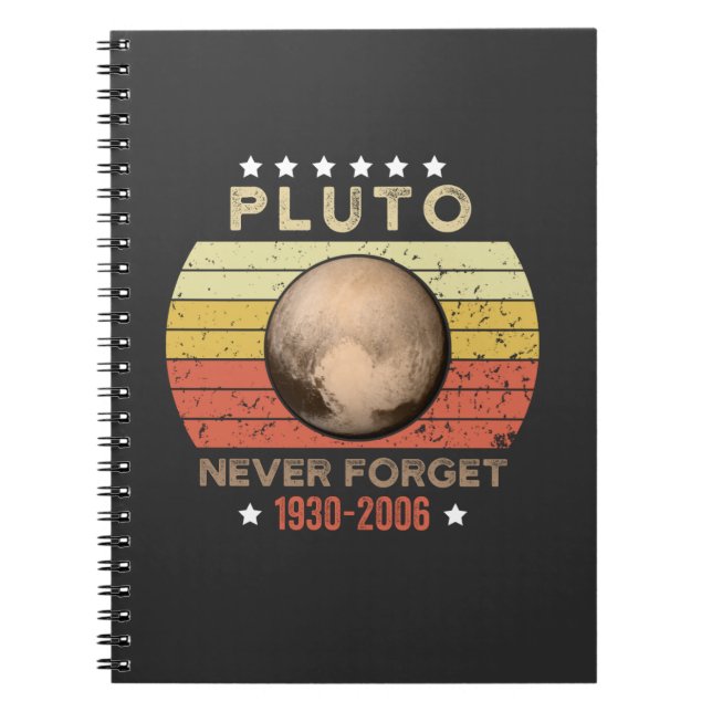Pluto Vergessen Sie 1930-2006 nie Notizblock (Vorderseite)
