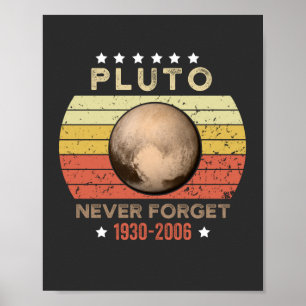 Pluto Vergessen Sie 1930-2006 nie Poster