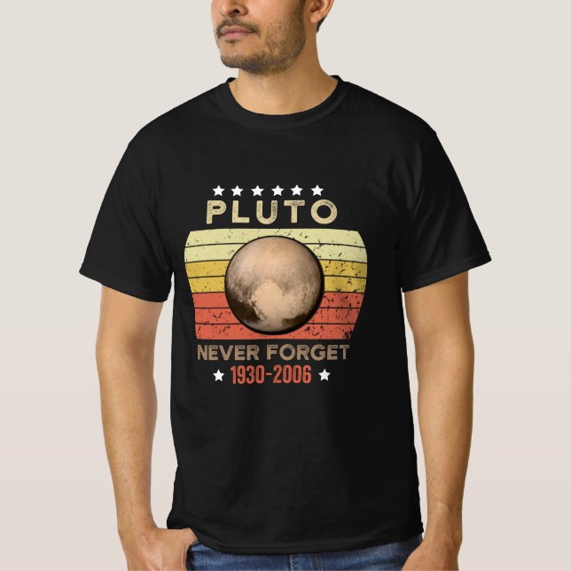 Pluto Vergessen Sie 1930-2006 nie T-Shirt (Vorderseite)