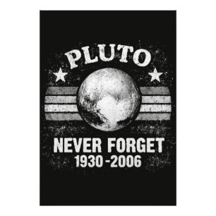 Pluto Vergessen Sie Nie Fotodruck