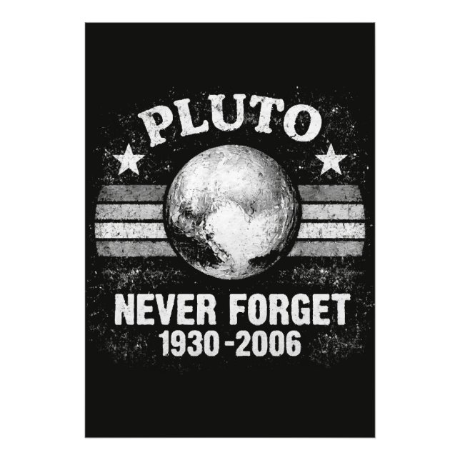 Pluto Vergessen Sie Nie Fotodruck (Vorne)