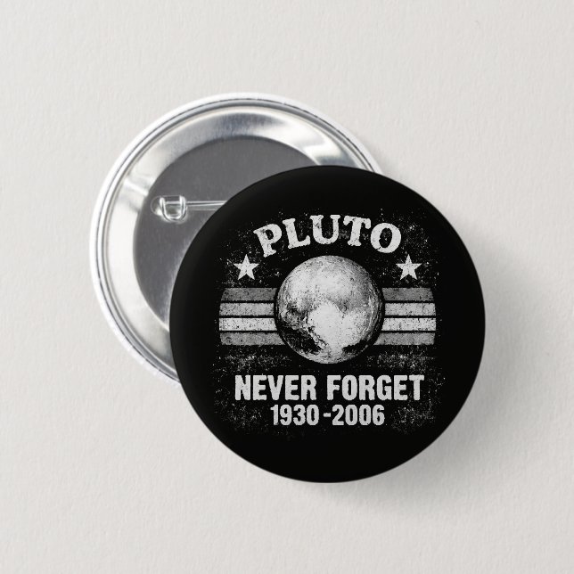 Pluto vergiss nie button (Vorne & Hinten)