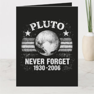Pluto vergiss nie dankeskarte