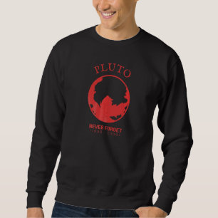 Pluto Vergiss nie die Vintage Retro-Weltraumwissen Sweatshirt