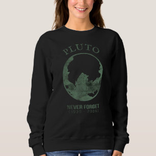 Pluto Vergiss nie die Vintage Retro-Weltraumwissen Sweatshirt