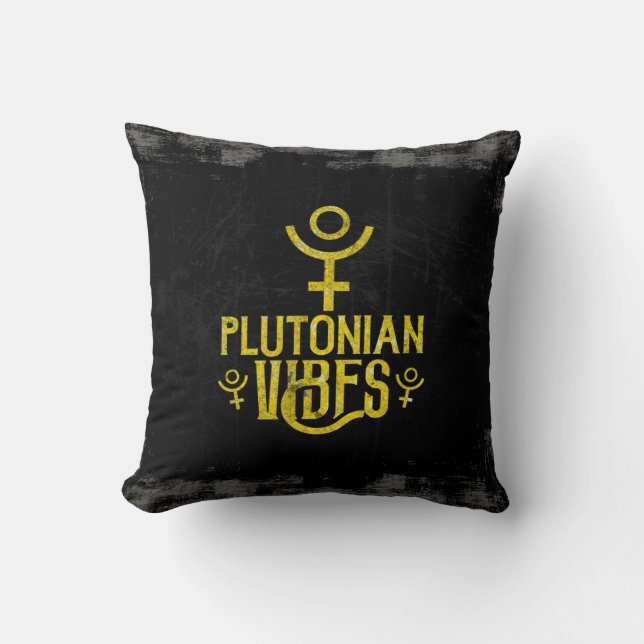 Pluto-Vibes Skorpion Astrologie Sternzeichen Pluto Kissen (Vorderseite)