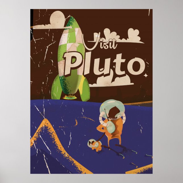 Pluto Vintage Reiseplakat Poster (Vorne)