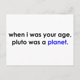Pluto war ein Planet? Postkarte