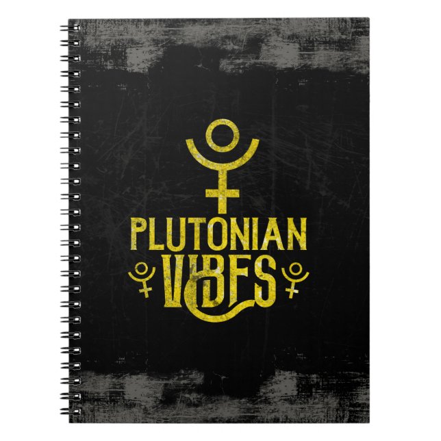 Plutonian Vibes Scorpio Astrologie Zodiac Pluto Notizblock (Vorderseite)