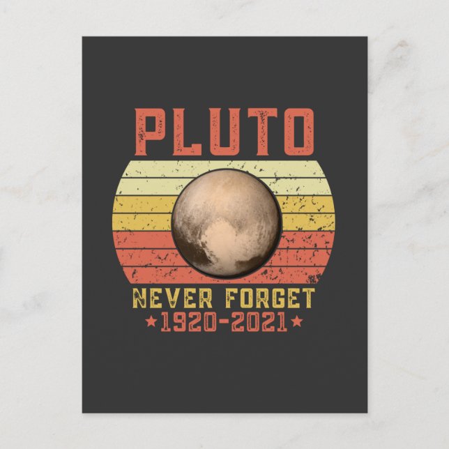 pluuto NEVER VERGESSEN Postkarte (Vorderseite)