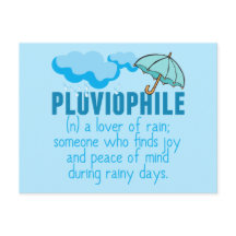 Pluviophile Rain Lover Hübsch Blauer Schirm