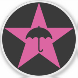 Pluviophile Star v2 (pink) Aufkleber