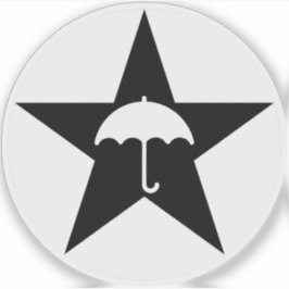 Pluviophile Star v2 (schwarz) Aufkleber