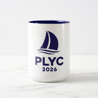 PLYC 2026 White Mug with Navy Interior Zweifarbige Tasse