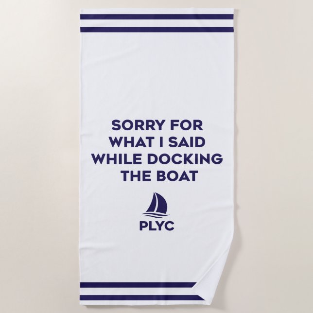 PLYC Boot Anlegedecken Strandtuch (Vorderseite)