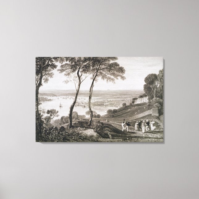 Plymouth Dock vom Berg Edgecombe, von 'Cooke's Leinwanddruck (Vorderseite)