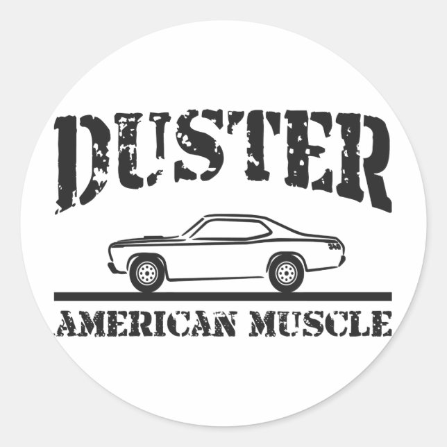 Plymouth Duster American Muscle Car Runder Aufkleber (Vorderseite)