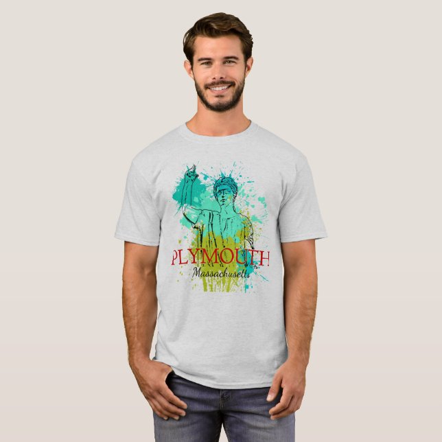 Plymouth Forefaths Spritzer T-Shirt (Vorne ganz)