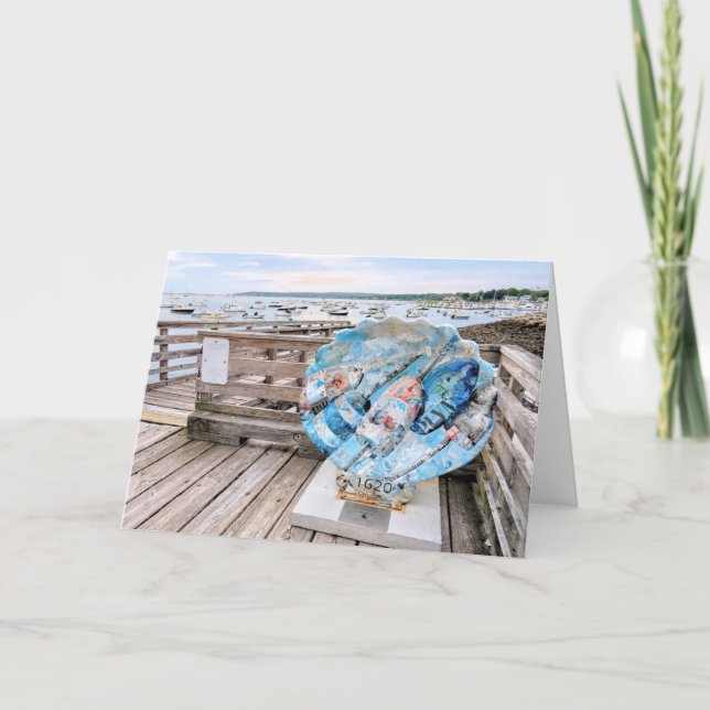 Plymouth-Kammmuschel Karte (Vorderseite)