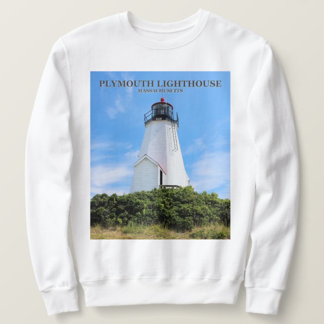Plymouth Lighthouse, Massachusetts Sweatshirt (Design vorne)