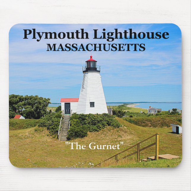 Plymouth Lighthouse, "The Gurnet", MA Mousepad (Vorne)