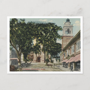 Plymouth MA, Town Square, 1910 Postkarte