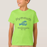 Plymouth Massachusetts Blue Hummer T - Shirt, Boy'
