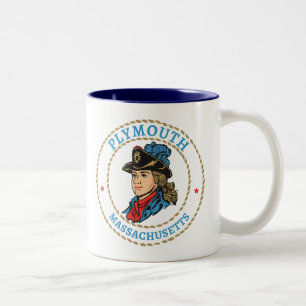 Plymouth Massachusetts Colonial Zweifarbige Tasse