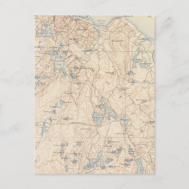 Plymouth, Massachusetts Postkarte (Vorderseite)