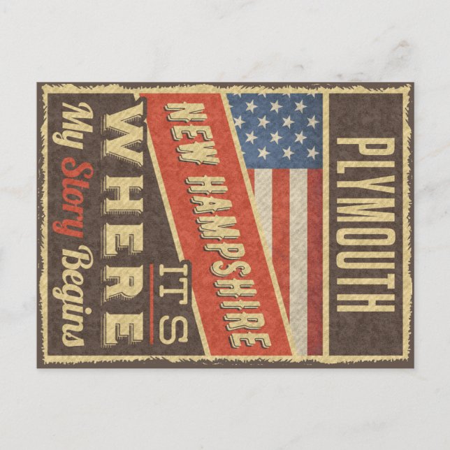 Plymouth New Hampshire Postkarte (Vorderseite)