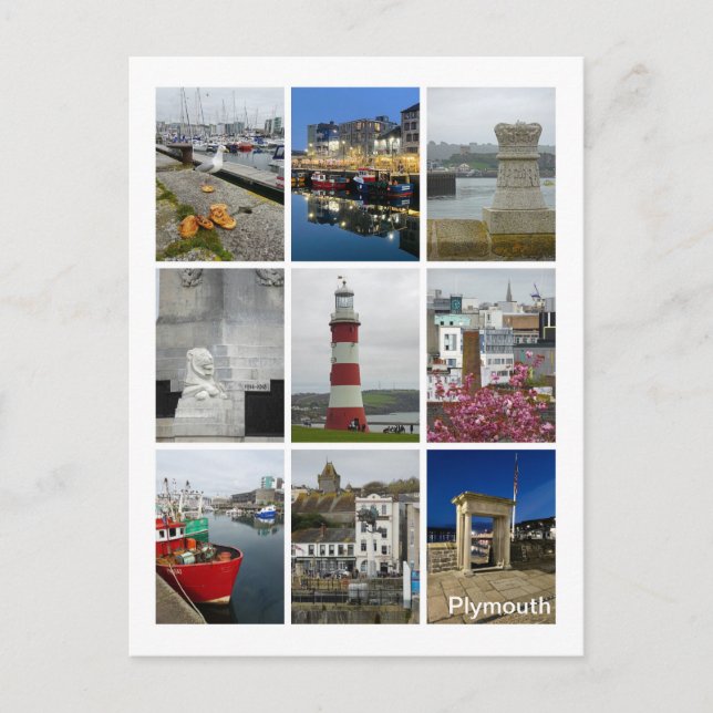 Plymouth Postkarte (Vorderseite)