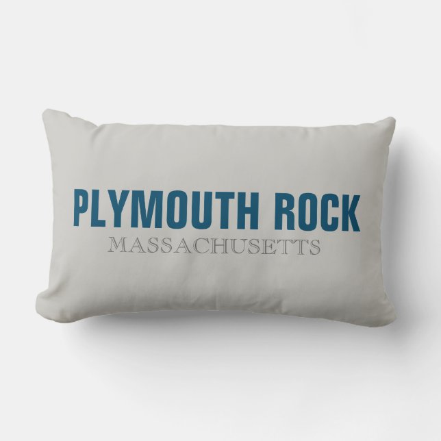 Plymouth Rock Massachusetts City Throw Kissen (Vorderseite)