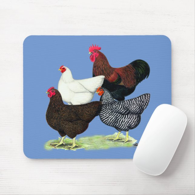 Plymouth Rock Quartett Mousepad (Mit Mouse)