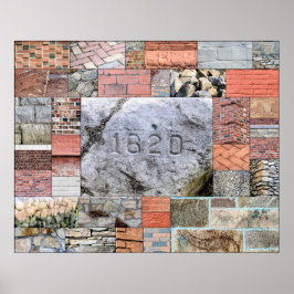 Plymouth Rocks and Bricks Poster