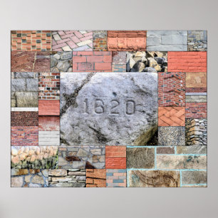 Plymouth Rocks and Bricks Poster