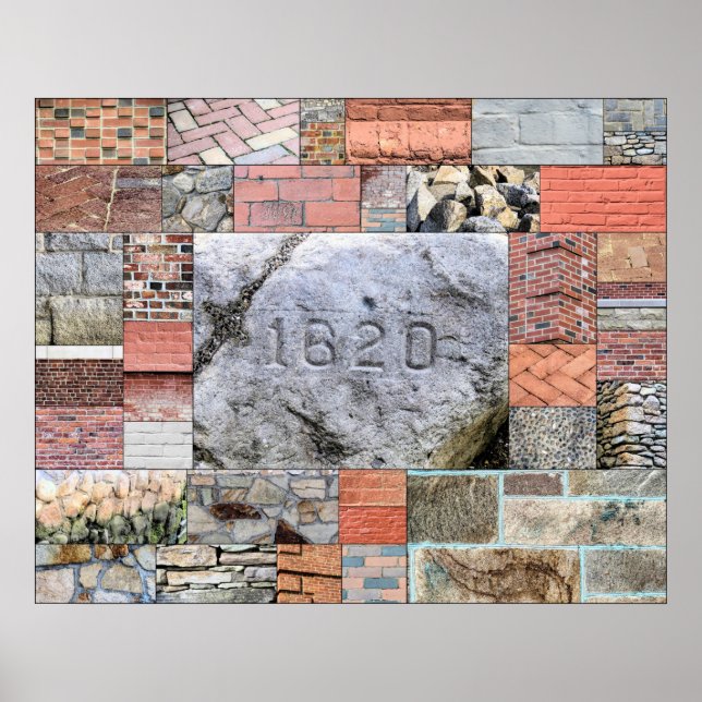Plymouth Rocks and Bricks Poster (Vorne)