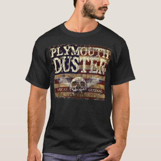 Plymouth-Staubtuch gegen abgefressene Flagge - T-Shirt