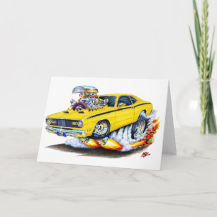 Plymouth-Staubtuch-Gelb-Auto 1970-74 Karte