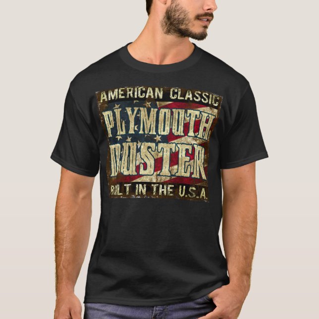 Plymouth-Staubtuch - klassisches Auto errichtet in T-Shirt (Vorderseite)