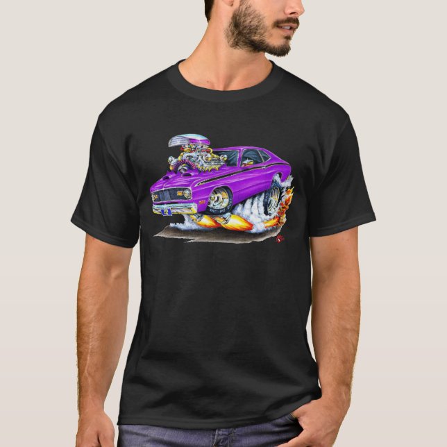 Plymouth-Staubtuch-lila Auto 1970-74 T-Shirt (Vorderseite)