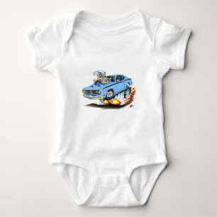 Plymouth-Staubtuch-lt 1970-74 Blue Car Baby Strampler