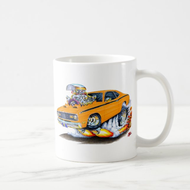 Plymouth-Staubtuch-Orangen-Auto 1970-74 Tasse (Rechts)