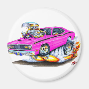 Plymouth-Staubtuch-Rosa-Auto 1970-74 Magnet