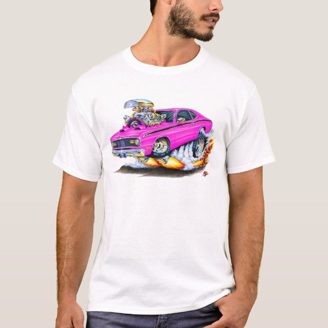 Plymouth-Staubtuch-Rosa-Auto 1970-74 T-Shirt (Vorderseite)