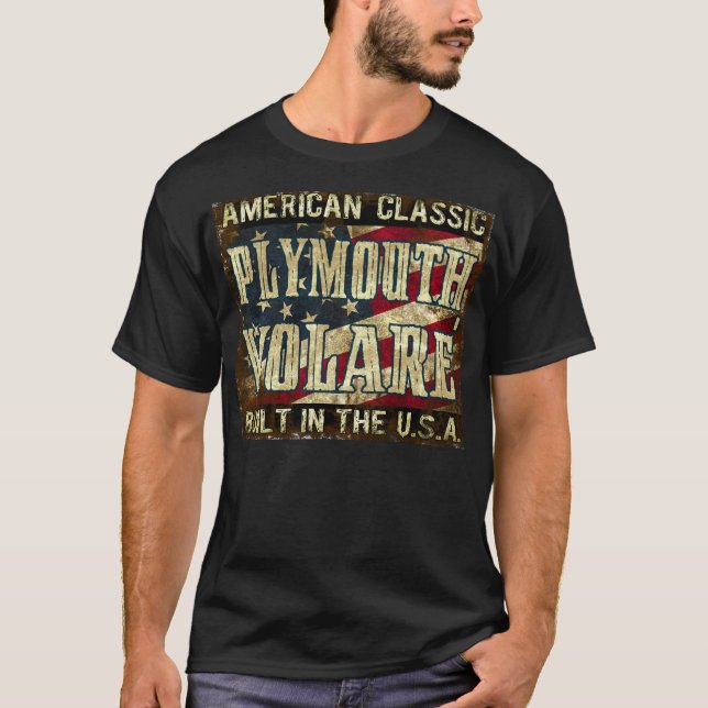 Plymouth Volare - klassisches Auto errichtet in T-Shirt (Vorderseite)