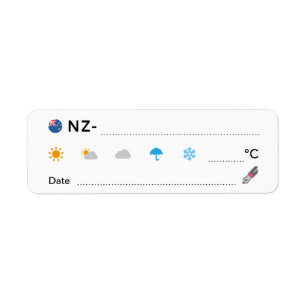 PLZ ID NZ Neuseeland Wetterdatum ラ ベ ル