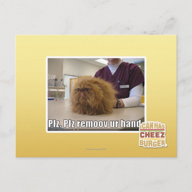 Plz remoov ur hand postkarte (Vorderseite)