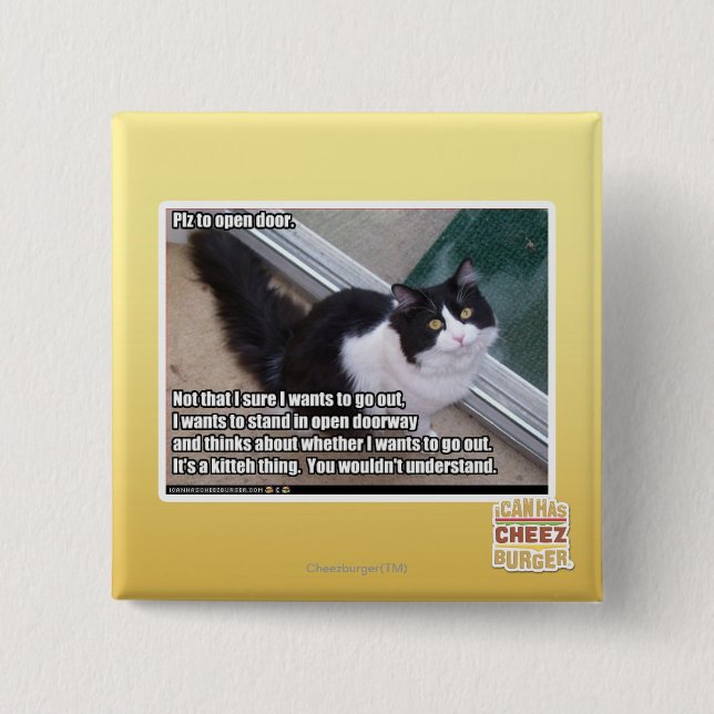 PLZ zur offenen Tür Button (Vorderseite)