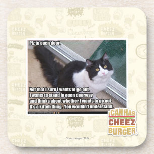 PLZ zur offenen Tür Getränkeuntersetzer